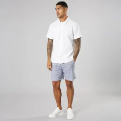 Solid Herre kortærmet skjorte Off White Off-white