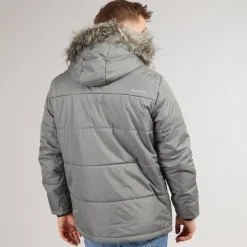 Sale Bench Herre Koufax Vatteret Parka Stålgrå/​Sort Grå