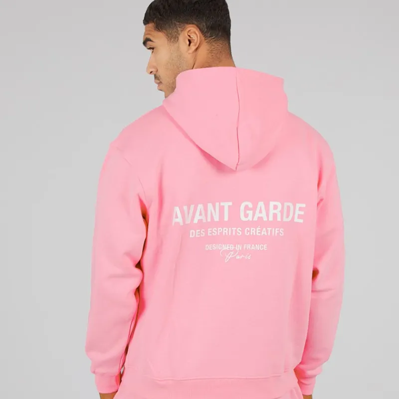 Outlet Avant Garde Herre Kreative Let Oversized Hoodie Bubblegum Pink
