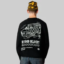Best Woodbird Herre Kurt Koi Levering Sweater Sort