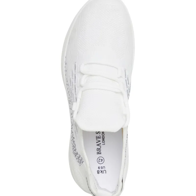 Clearance Brave Soul Herre Lakeside Bubble Sneakers Hvid