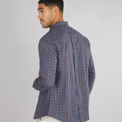 Ben Sherman Herre langærmet hustern skjorte Dark Navy