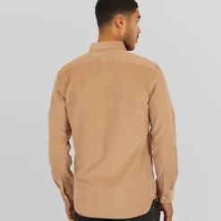 Best French Connection Herre Langærmet shirts Kamel