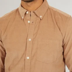 Best French Connection Herre Langærmet shirts Kamel