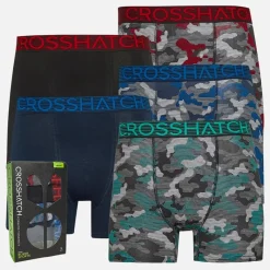 Discount Crosshatch Herre Levex Fem Pak Boxer Shorts Assorteret