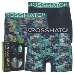 Hot Crosshatch Herre Linamo Boxer shorts Flerfarvet Grønblå