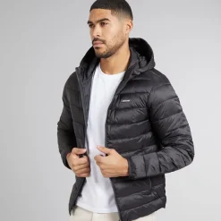 Hot JACK & JONES Herre Logan Letvægts Dunjakke Sort