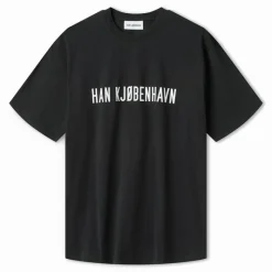 Clearance Han KJØBENHAVN Herre Logo Boxy T-shirt Sort