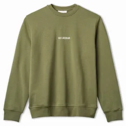 Han KJØBENHAVN Herre Logo Font Regular Sweatshirt Hærgrøn