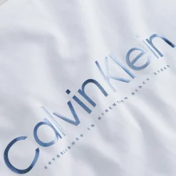 Outlet Calvin Klein Herre Logo T-Shirt Lys Hvid