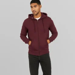 Sale French Connection Herre lynlås hættetrøje Chateaux/​Marine Vinrød
