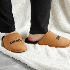 Discount DKNY Herre Lyra Mule Hjemmesko Tan