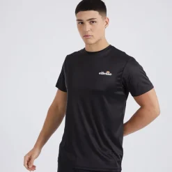 Clearance Ellesse Herre Malbory Venstre Bryst T-Shirt Sort