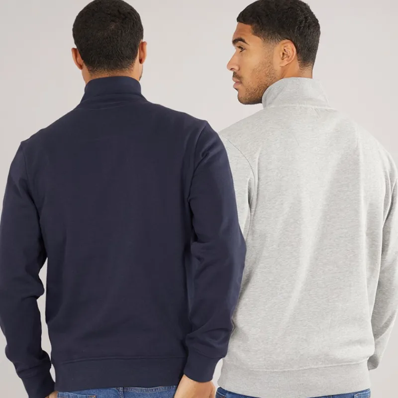 Discount THREADBARE Herre Marigold To Pak 1/4 Lynet Sweatshirts Navy / Grå