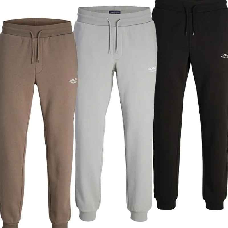 Sale JACK & JONES Herre Mason Joggingbukser 3-pak Sort/Legering/Falken