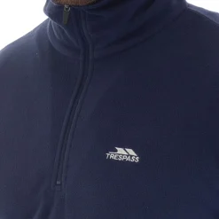 Outlet Trespass Herre Masonville 1/2 lynlås Micro Fleece Blå Blå