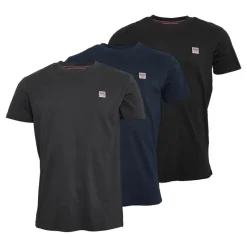 Clearance Vinson Herre Massimo T-shirts 3-pak Tapshoe/​Antracit/​Mørk Safir Flerfarvet