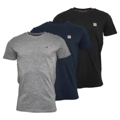 Sale Vinson Herre Massimo T-shirts 3-pak Tap Sko/​Mørk Grå/​Mørk Sap Flerfarvet