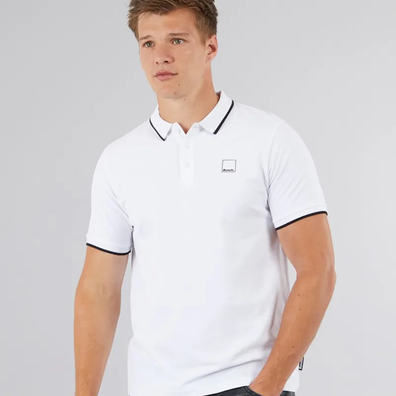 New Bench Herre Mata Polo T-shirt Hvid