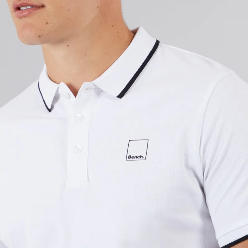New Bench Herre Mata Polo T-shirt Hvid