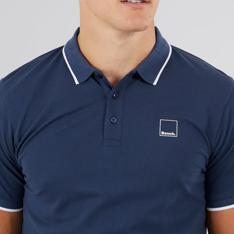 New Bench Herre Mata Polo T-shirt Navy Marineblå