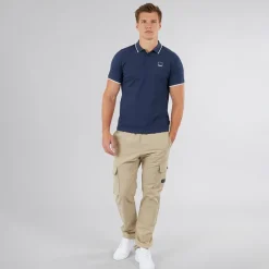 New Bench Herre Mata Polo T-shirt Navy Marineblå