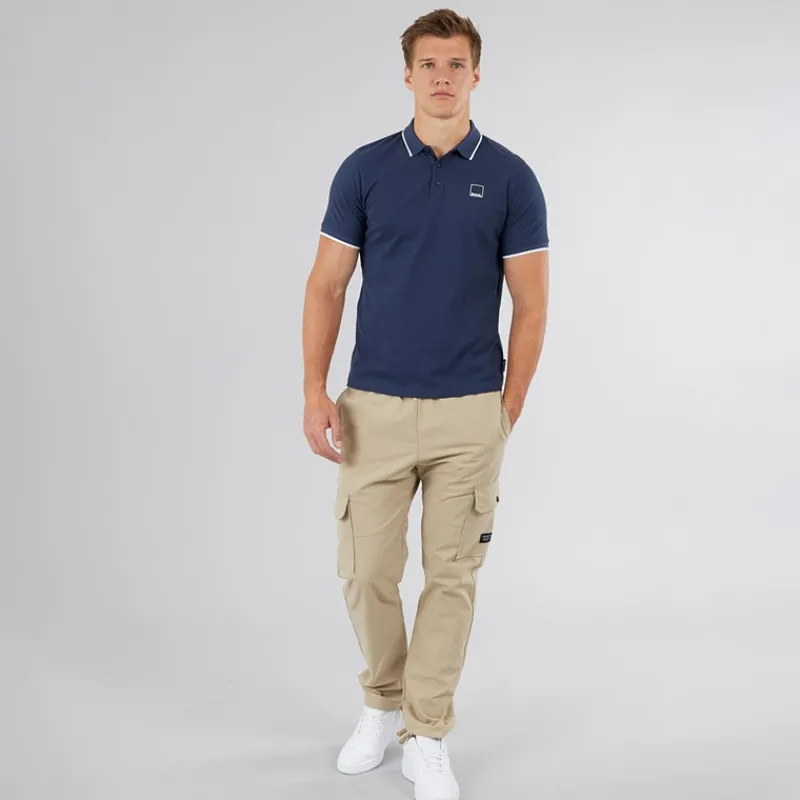 New Bench Herre Mata Polo T-shirt Navy Marineblå