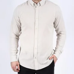 Outlet Marcus Herre Maxton Langærmet Skjorte Sand Rock beige