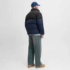 Best JACK & JONES Herre Maze Puf Krave Jakke Sky Captain