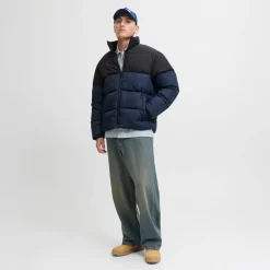 Best JACK & JONES Herre Maze Puf Krave Jakke Sky Captain