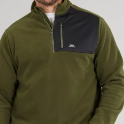 Online Trespass Herre Mcgeechan 1 /​ 2 Zip Micro Fleece Mørk Vinstok Grøn