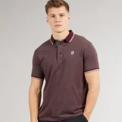 New Crosshatch Herre Mettormoore Polo Burgundy