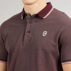 New Crosshatch Herre Mettormoore Polo Burgundy