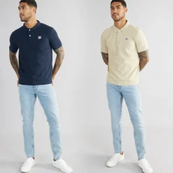 Online Vinson Herre Mike To Pak Polo Shirts Humus /​ Mørk Safir Flerfarvet