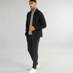 Outlet PRODUKT Herre Mikkel Skjorte Jakke Sort Houndstooth