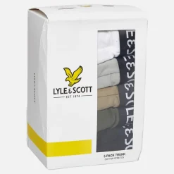 Online Lyle And Scott Vintage Herre Miller Fem Pak Boxer Trusser Bright White/​Mirage Grey/​Silver Sage/​Beetle/​Sort Flerfarvet