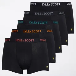 Lyle And Scott Vintage Herre Miller Fem Pak Trunks Sort/Multi
