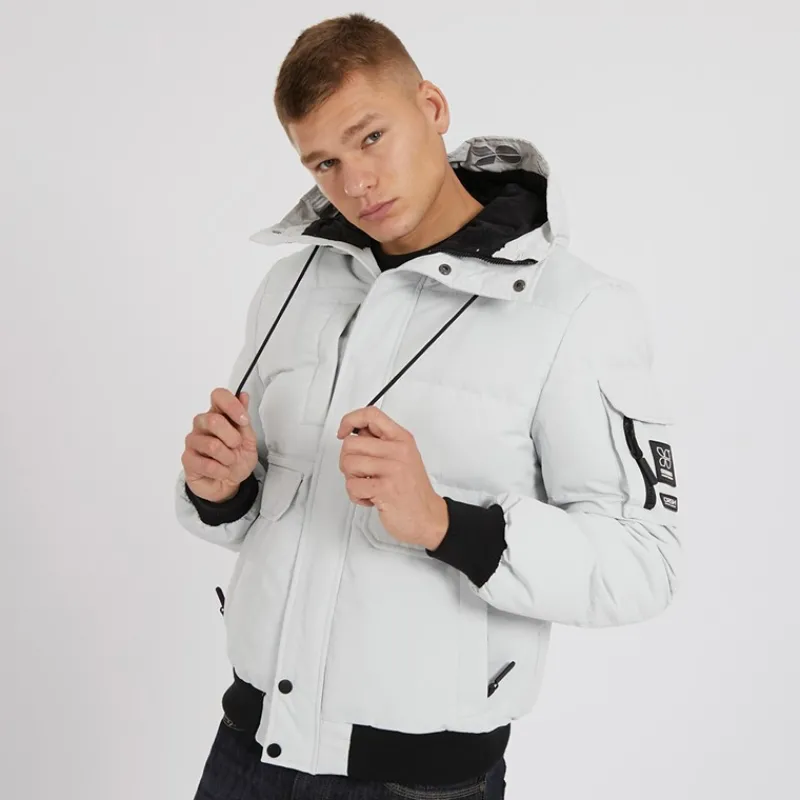 Sale Crosshatch Herre Milwaka Fórforet Hættejakke Ler beige