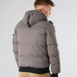 Best Crosshatch Herre Milwaka Fur Foret Hætte Jakke Koksgrå