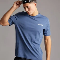Sale Napapijri Herre Mirada T-shirt med grafik bagpå Blue Infinity Blå