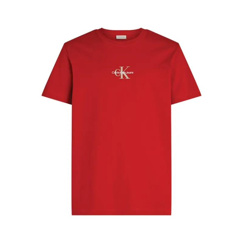 New Calvin Klein Jeans Herre Monologo T-shirt Dyb Magma