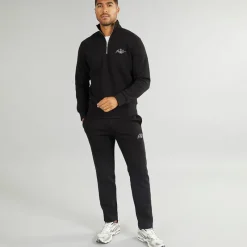 Best JACK & JONES Herre Mountain Åben Kant 1/4 Træningsdragt Sort