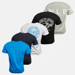 Henleys Herre Multhen Fem Pakke T-shirts Assorteret