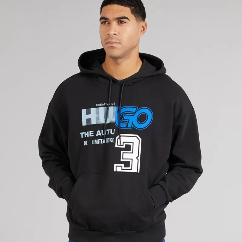 Sale HUGO Herre Nesidi Sweatshirt Sort