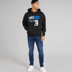Sale HUGO Herre Nesidi Sweatshirt Sort