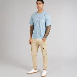 JACK & JONES Herre Norrebro Typo T-shirt Skyway Lyseblå