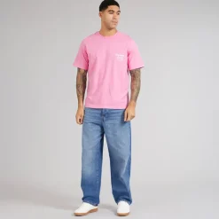 Discount JACK & JONES Herre Norrebro Typo T-shirt Prismer Rosa Lyserød
