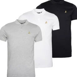 Hot Brave Soul Herre Novek 3 pak polo shirts Sort/​Hvid/​Grå