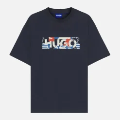 New HUGO Herre Nugix T-shirt Navy Marineblå