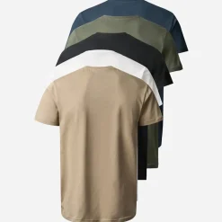 Clearance MCS Herre Ohio Fem Pak T-shirts Mørk Safir/​Sko Læder/​Hvid/​Bille/​Sølv Mink Darksap/​Taps/​Whi/​Beetle/​Smink Flerfarvet
